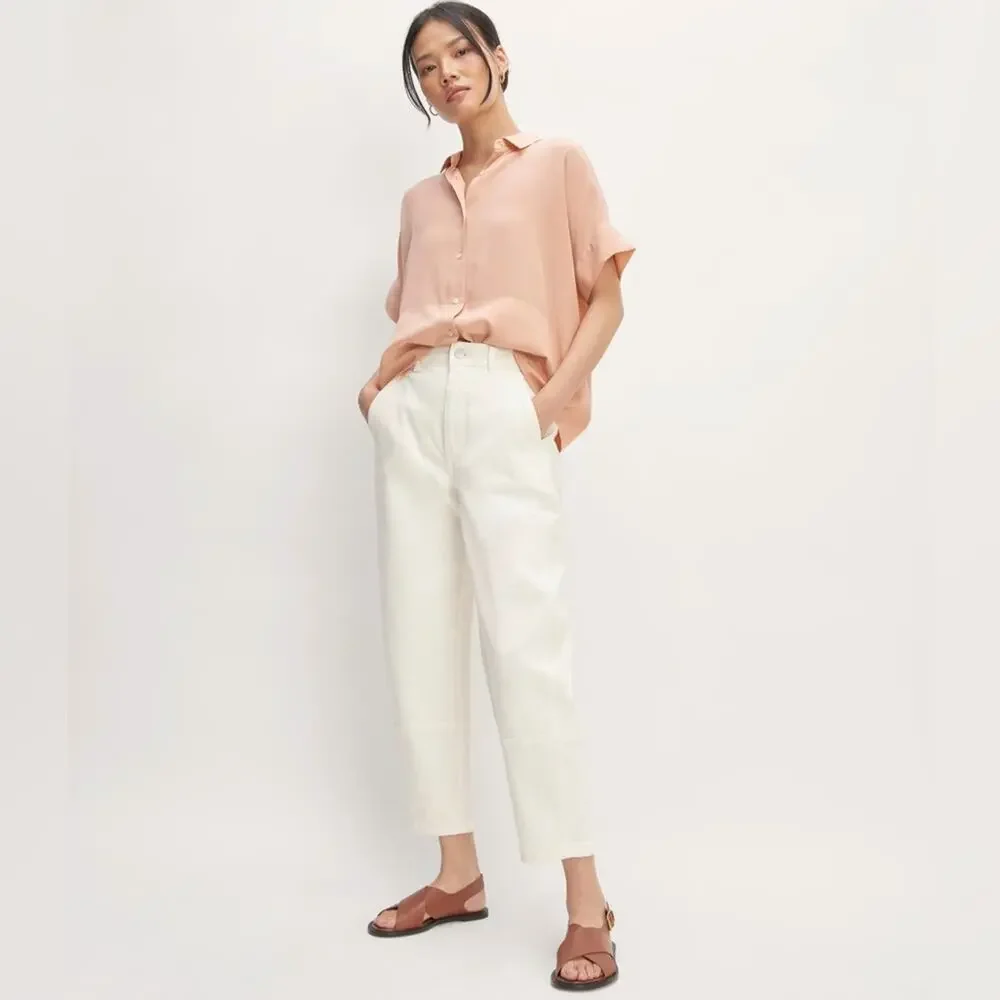 Everlane City Crossover Sandal Rum Brown Leather Flat Buckle Strap Size 5 New - Picture 6 of 8